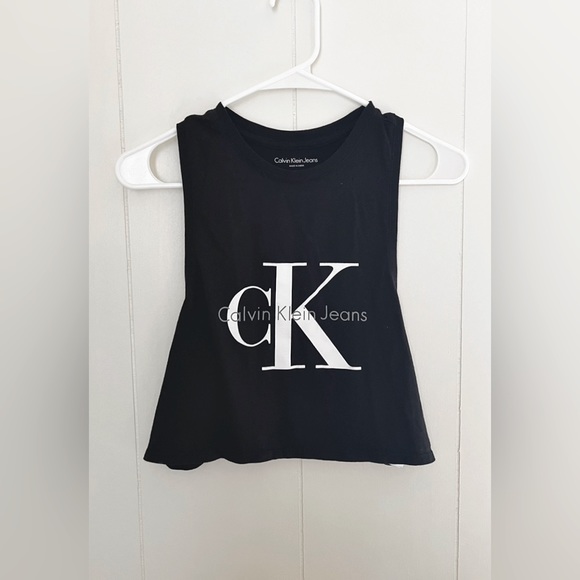 Calvin Klein Racerback Crop Top - Picture 1 of 7